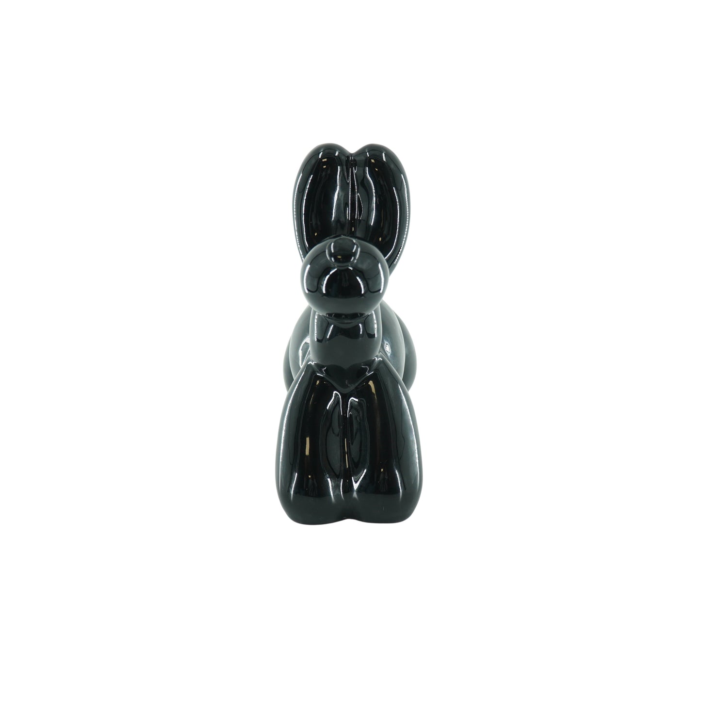 Ornament- Spaarpot Ballon Hond - Keramiek- Zwart-17x7x17cm