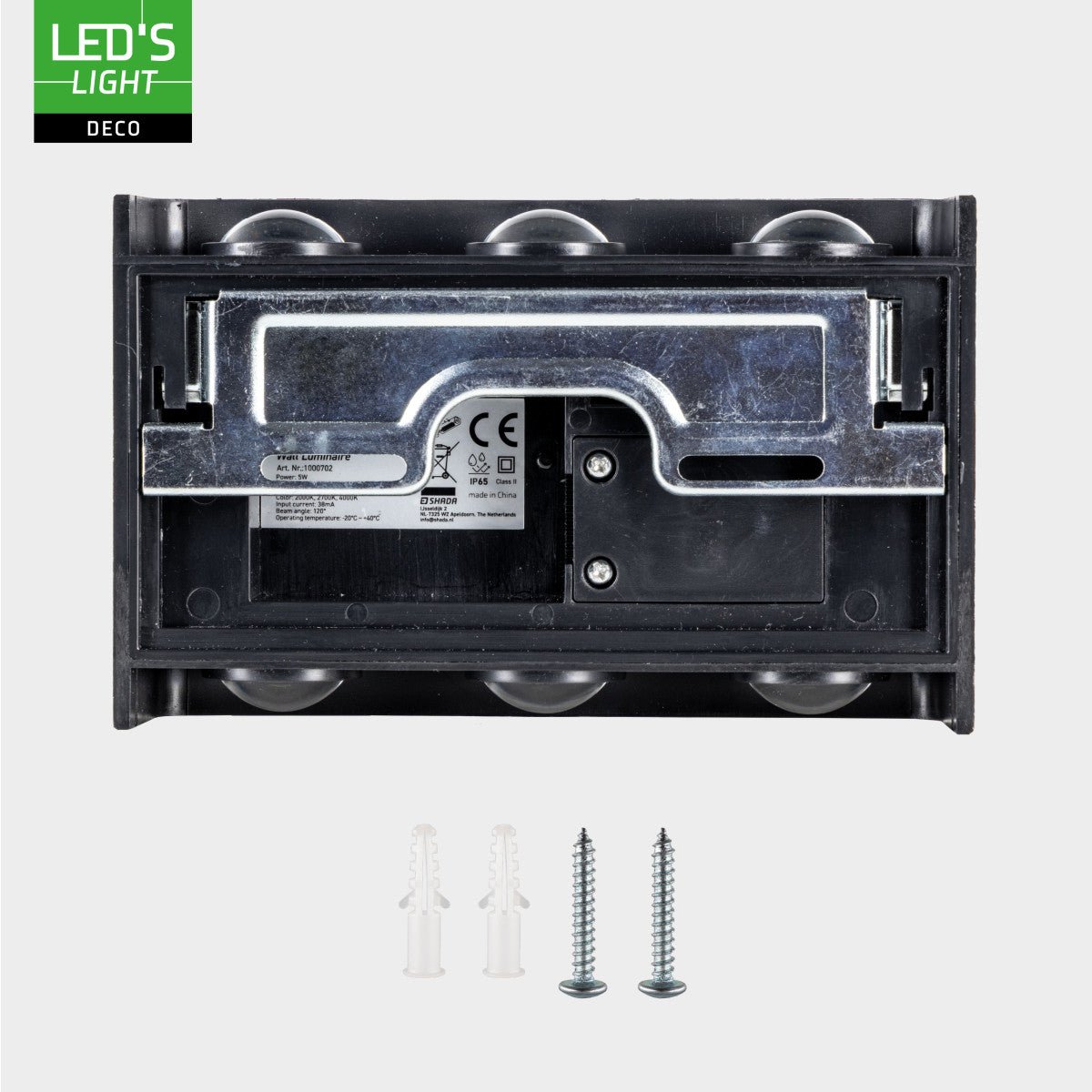 Buitenlamp met Lichtbron - Wandarmatuur - 450lm 2000K/2700K/4000K - Zwart - IP65