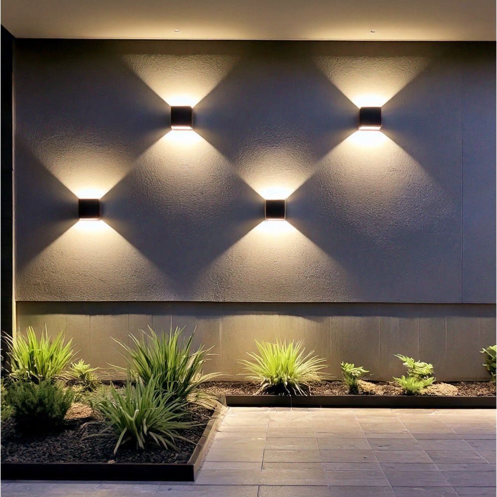 Lumo Cube Zwart - Wandarmatuur zonder lichtbron - Excl 1xG9 - IP65