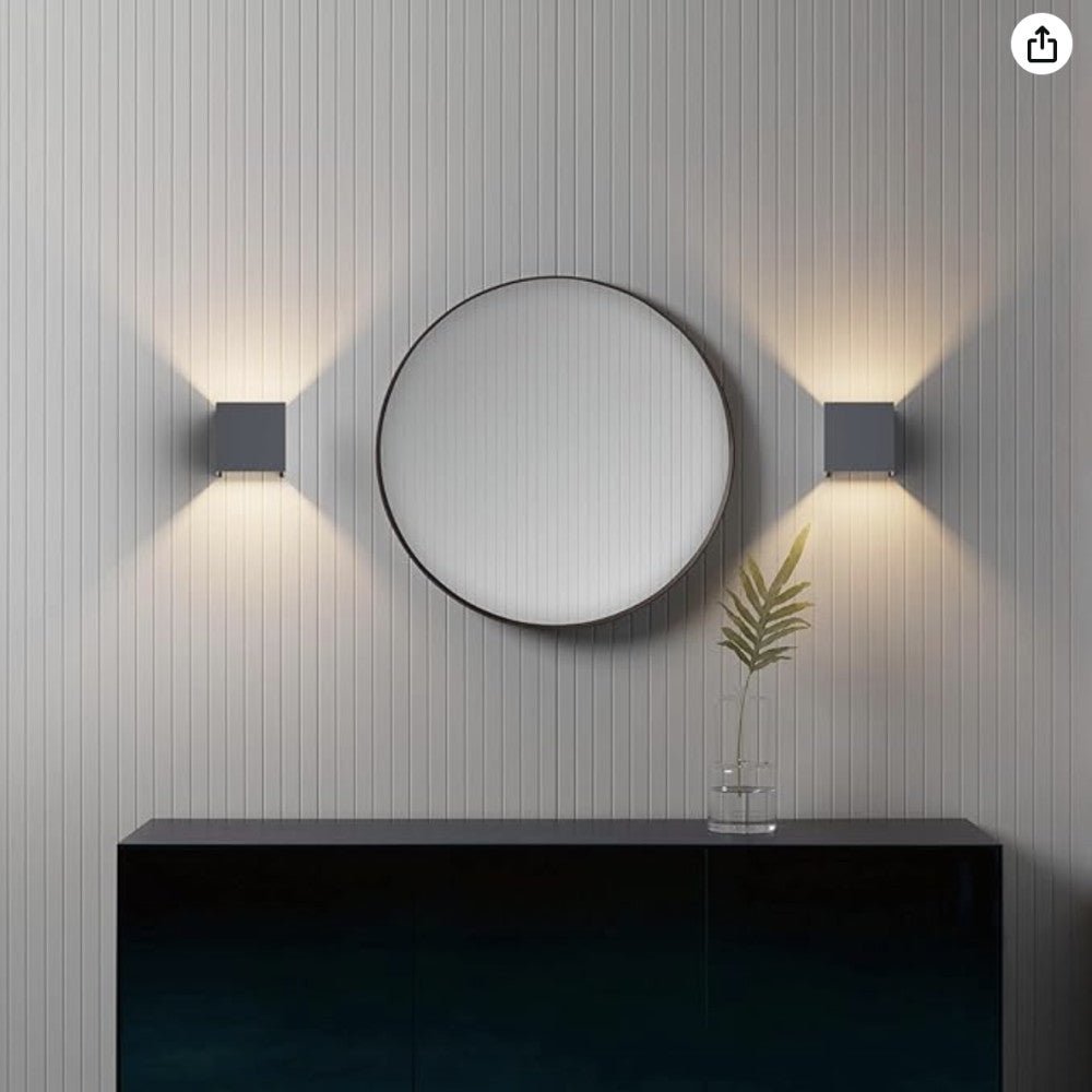 Lumo Cube Zwart - Wandarmatuur zonder lichtbron - Excl 1xG9 - IP65