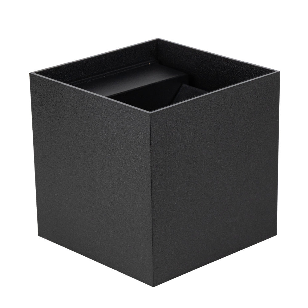 Lumo Qube Wandlamp Buitenlamp met Lichtbron - wandarmatuur - 380lm 1800K - Zwart - IP54