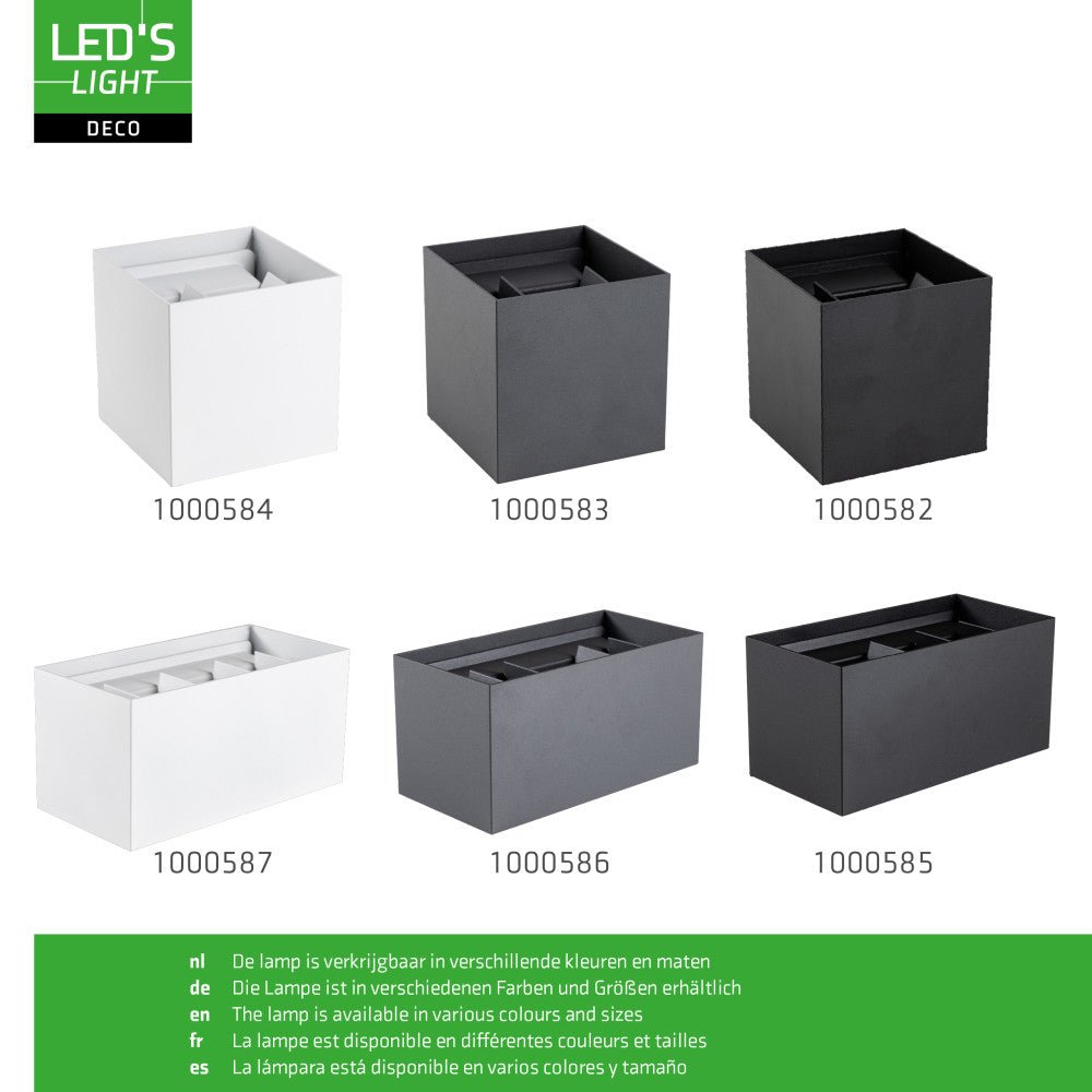 Lumo Recta Zwart - Wandarmatuur zonder lichtbron - Excl 2xG9 - IP65