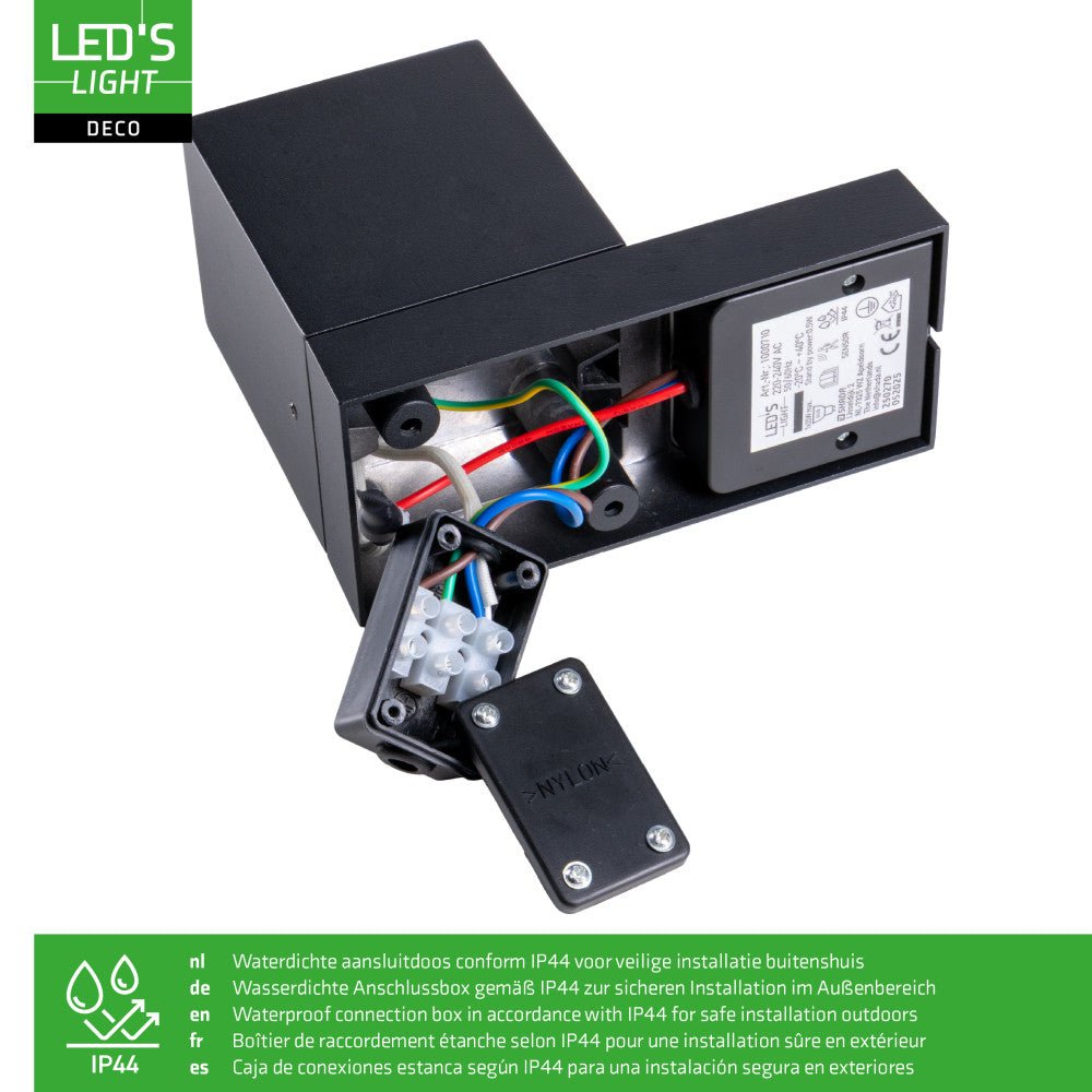 NØRD Down Sensor - Aluminium - 1xGU10 - Zwart - IP44
