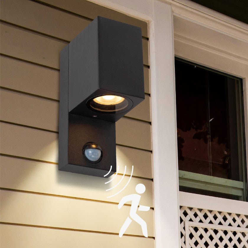 NØRD Down Sensor - Aluminium - 1xGU10 - Zwart - IP44