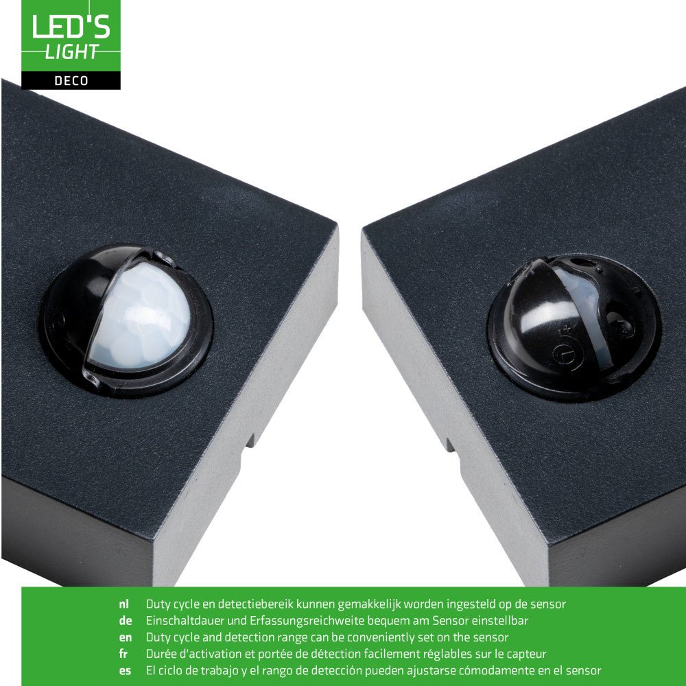 NØRD Up&Down Sensor - Aluminum - Wandarmatuur - 2xGU10 - Zwart