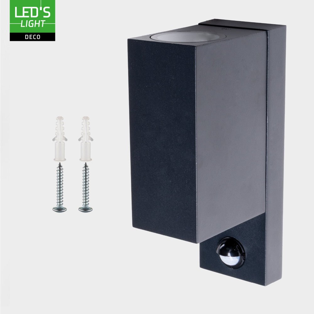 NØRD Up&Down Sensor - Aluminum - Wandarmatuur - 2xGU10 - Zwart