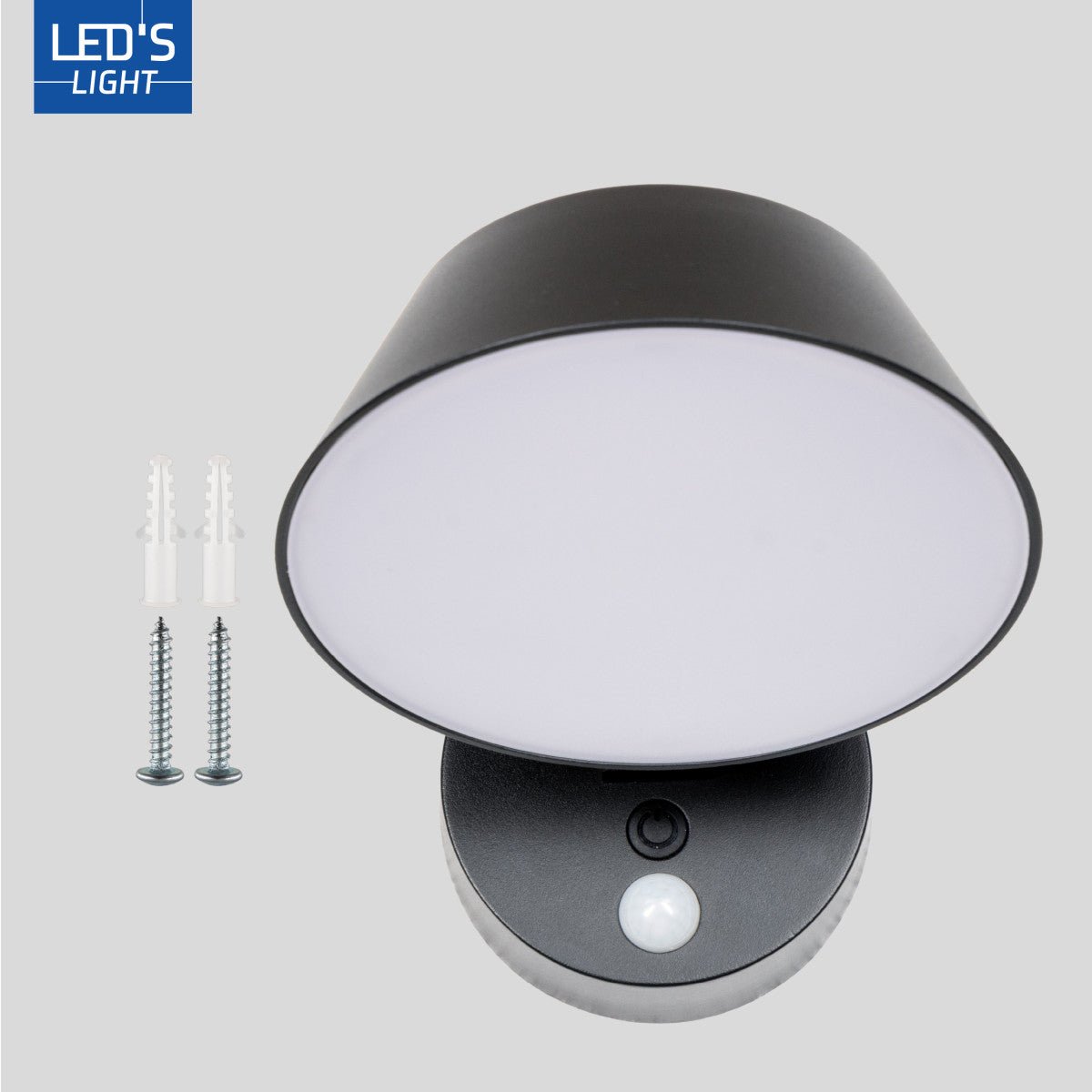 Solar Wandlamp Buitenlamp met Bewegingssensor - 350lm - 4000K - Zwart - IP54 - Sensor