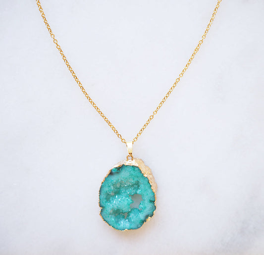 Limited Edition Turquoise Druzy Sprinkle Necklace